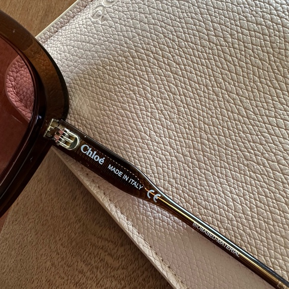 Chloé Brown-Orange Oversized-Frame Sunglasses - Picture 6 of 14